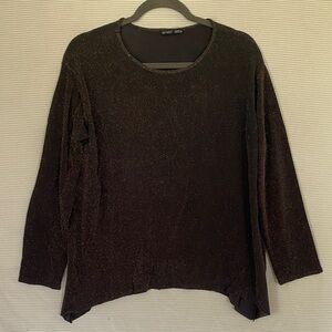 Zara Black Top with Gold Accents